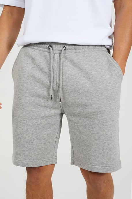 Light Grey Side Stripe Drawstring Jersey Shorts - Image 3