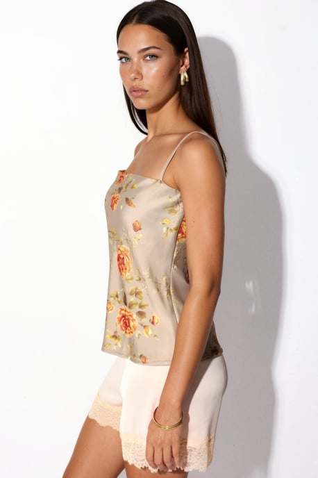 Blommig satinblus - Image 2