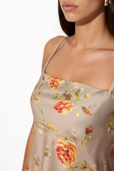 Blommig satinblus - Image 5