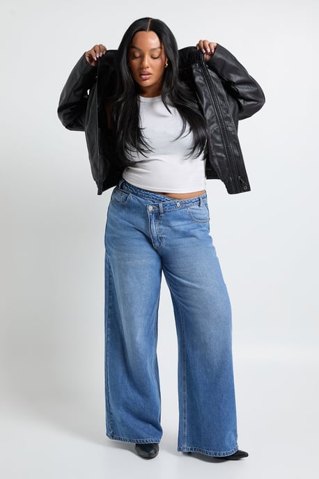 Plus Asymmetric Waistband Jean - Image 3