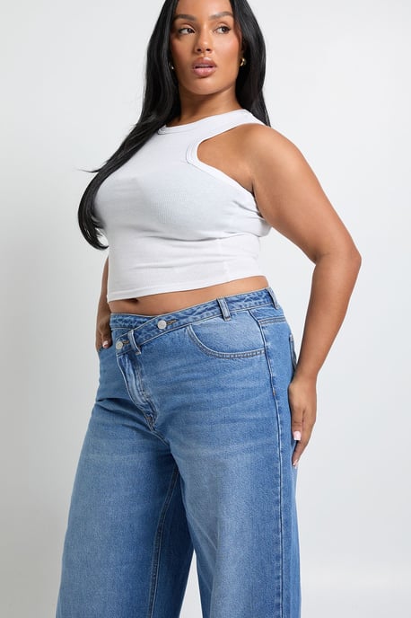 Plus Asymmetric Waistband Jean - Image 4