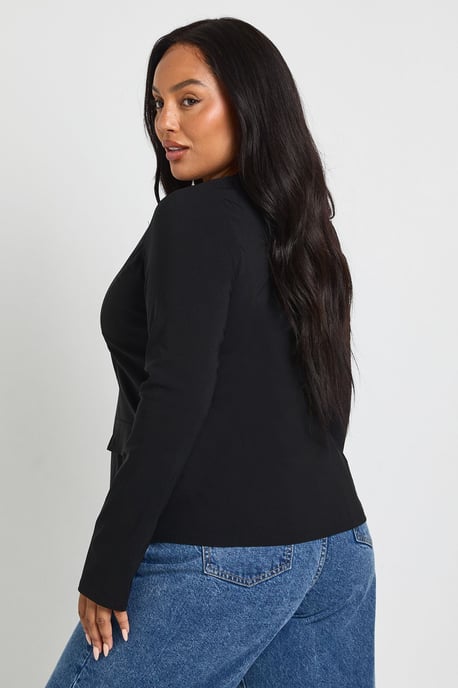 Plus Long Embellished Button Down Top - Image 2