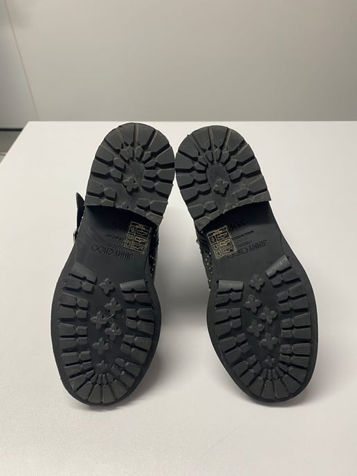 Jimmy Choo Youth Studded Biker Boots in Black Leather - Image 3
