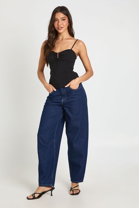 Bengaline Metal Trim Strappy Corset Top - Image 3