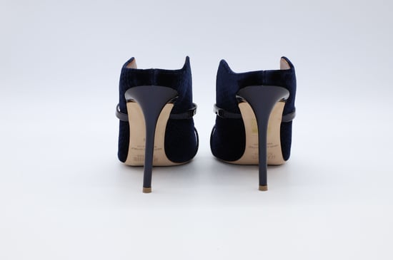 Malone Souliers Maureen muiltjes van 100 mm in marineblauw leer - Image 3