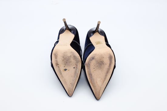 Malone Souliers Maureen muiltjes van 100 mm in marineblauw leer - Image 5
