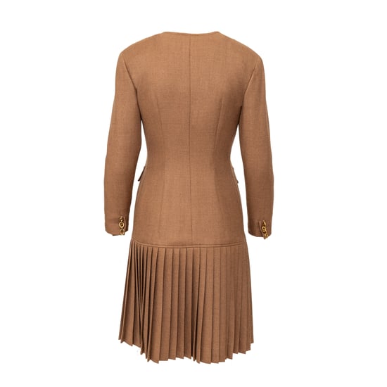 Valentino Boutique Pleated Wool Dress - '90s - Image 2