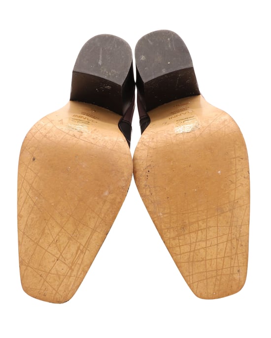Ganni Western enkellaarsjes van veelkleurig leer - Image 6
