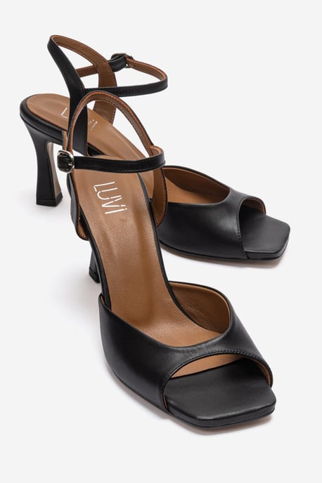 Elvia Leren Stiletto Enkelband Sandaal (Dames) - Image 1