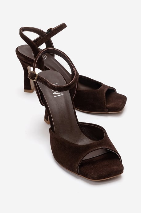 Elvia Leren Stiletto Enkelband Sandaal (Dames) - Image 1