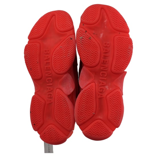 Balenciaga Triple S Clear Sole Sneakers in Red Polyester - Image 5