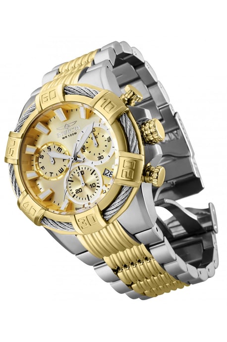Invicta Bolt 25864 Herenhorloge - Quartz Uurwerk - Roestvrij Staal met Gouden Wijzerplaat - 51 mm - Image 2
