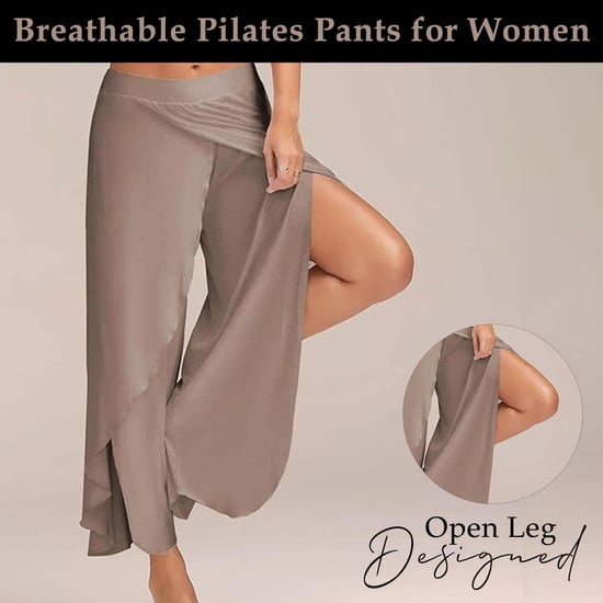 Women's Spandex Harem Yoga Pants Breathable Lounge Trousers, Brown - Image 3