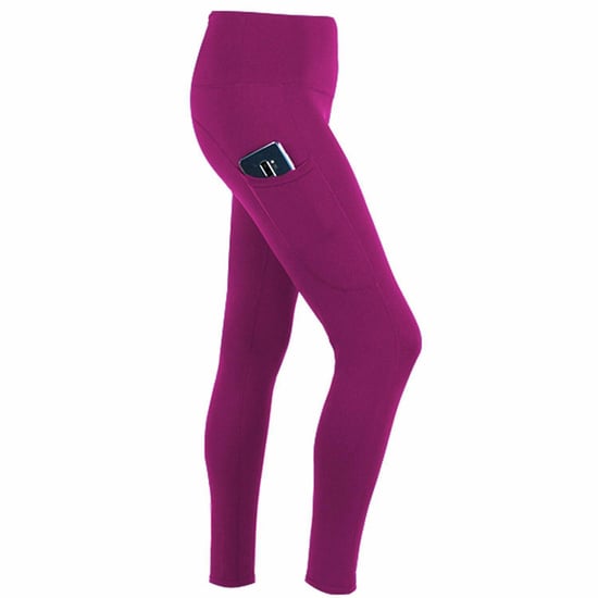 Women's Yoga Pants with Pockets Tummy Control Gym Leggings, Pink - Image 1