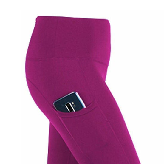 Women's Yoga Pants with Pockets Tummy Control Gym Leggings, Pink - Image 2