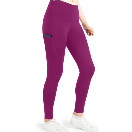 Women's Yoga Pants with Pockets Tummy Control Gym Leggings, Pink - Image 6