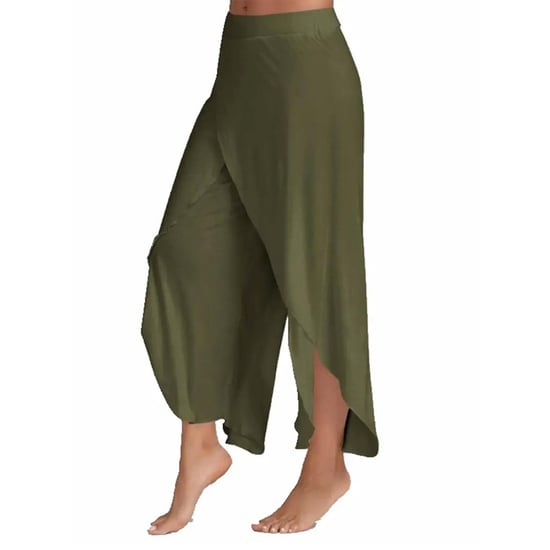 Women's Spandex Harem Yoga Pants Breathable Lounge Trousers, Green - Image 2
