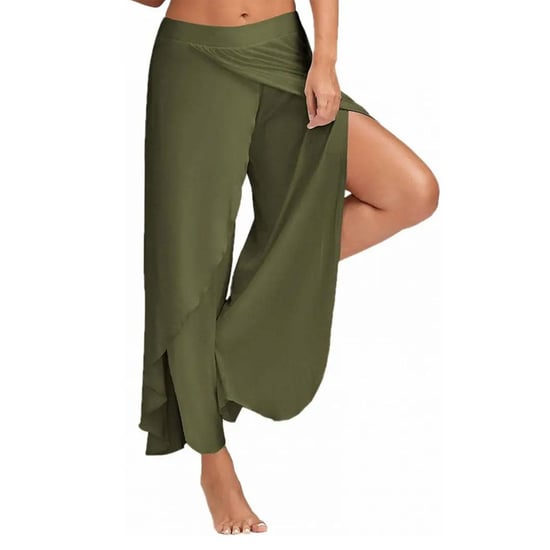 Women's Spandex Harem Yoga Pants Breathable Lounge Trousers, Green - Image 3
