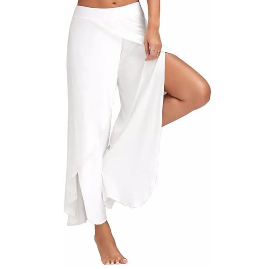 Women's Spandex Harem Yoga Pants Breathable Lounge Trousers, White - Image 3