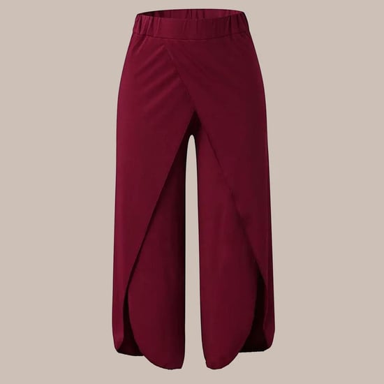 Women's Spandex Harem Yoga Pants Breathable Lounge Trousers, Wine Red - Image 3