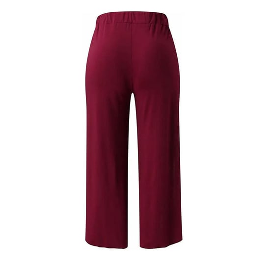 Women's Spandex Harem Yoga Pants Breathable Lounge Trousers, Wine Red - Image 6