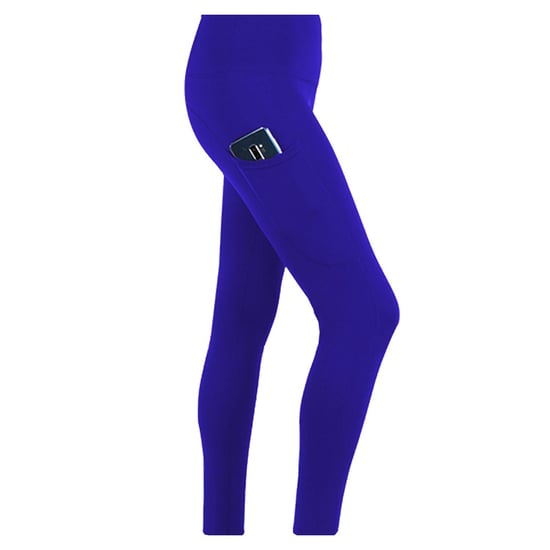 Women's Yoga Pants with Pockets Tummy Control Gym Leggings, Blue - Image 1
