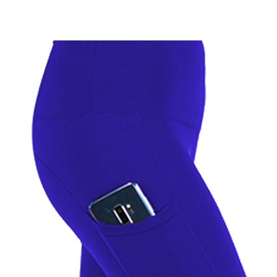 Women's Yoga Pants with Pockets Tummy Control Gym Leggings, Blue - Image 5