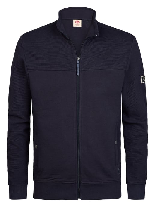 Petrol Industries - Heren Sweatvest met wafelstructuur ironcore - Blauw - Image 1