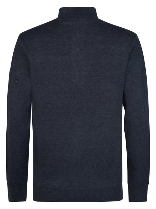 Petrol Industries - Heren Gebreide half-zip sweater stonefield - Blauw - Image 2