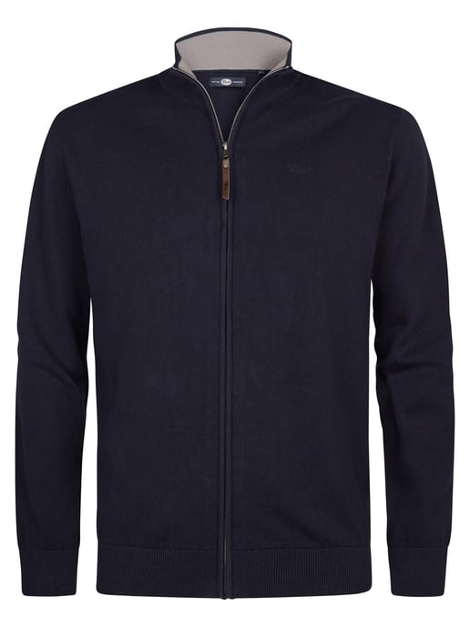 Petrol Industries - Heren Gebreid vest met rits ironridge - Blauw - Image 1