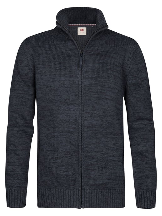 Petrol Industries - Heren Gemêleerd katoenen vest met rits millford - Blauw - Image 1