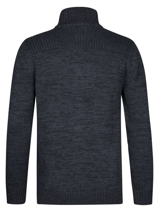 Petrol Industries - Heren Gemêleerd katoenen vest met rits millford - Blauw - Image 2
