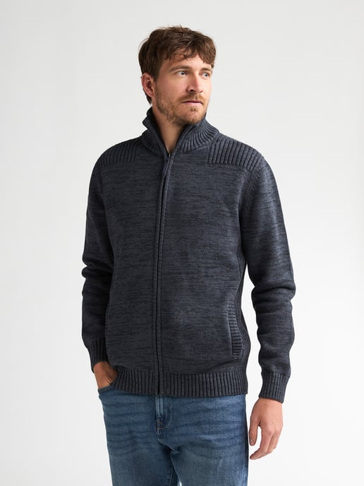 Petrol Industries - Heren Gemêleerd katoenen vest met rits millford - Blauw - Image 3