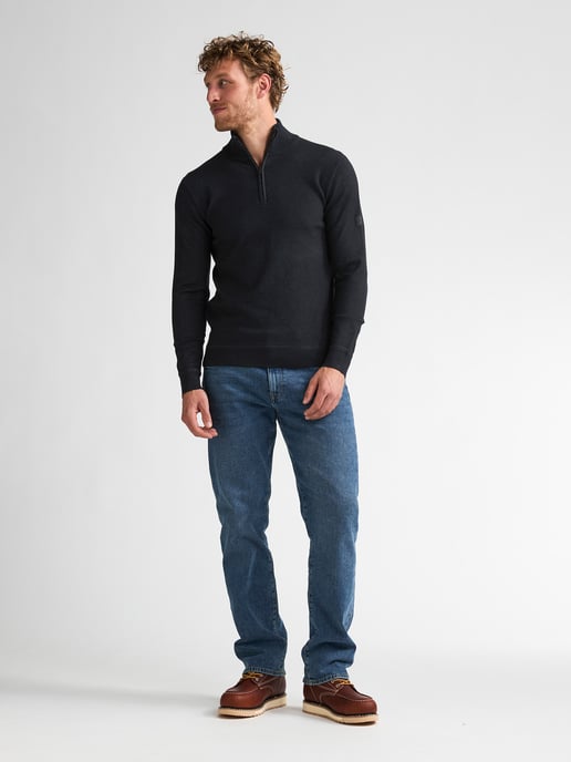Petrol Industries - Heren Gebreide trui met halfzip steelford - Zwart - Image 5