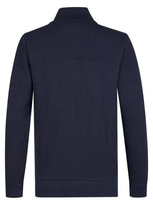 Petrol Industries - Heren Sweater met rits bij de kraag steelcrest - Blauw - Image 2