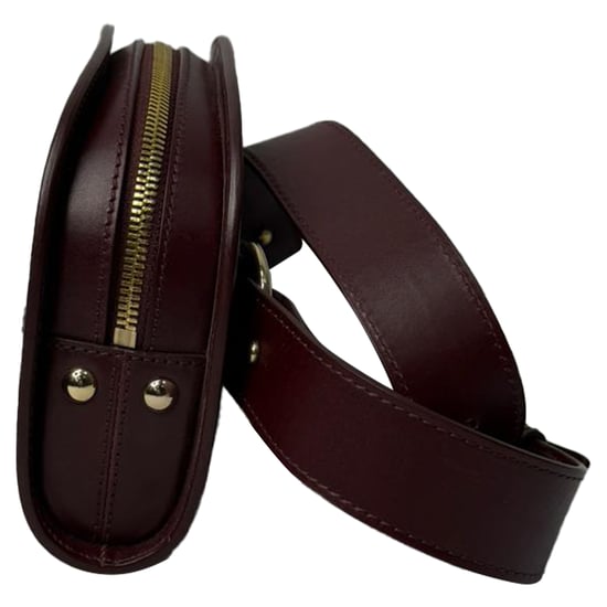 A.P.C. Half Moon Belt Bag in Red Leather - Image 2
