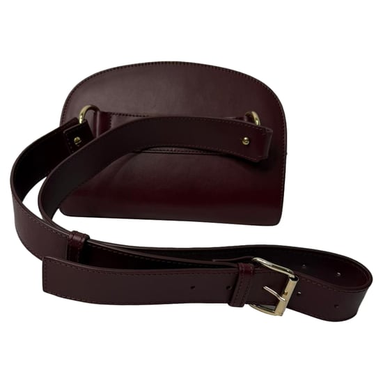 A.P.C. Half Moon Belt Bag in Red Leather - Image 3