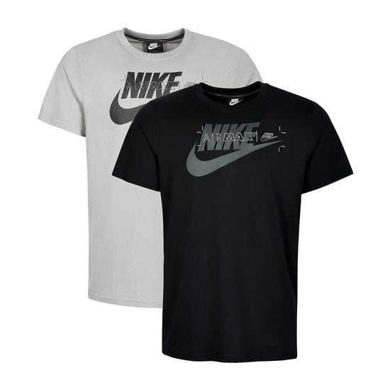2 Pack Nike Air Max Graphic T Shirt Grey/Black - Image 1