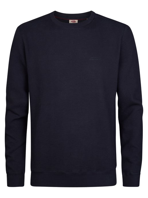 Petrol Industries - Heren Trui met wafelstructuur ironmont - Blauw - Image 1