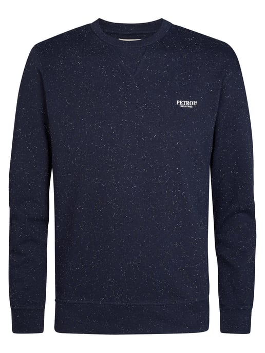 Petrol Industries - Heren Gemêleerde sweater met ronde hals rosewood - Blauw - Image 1