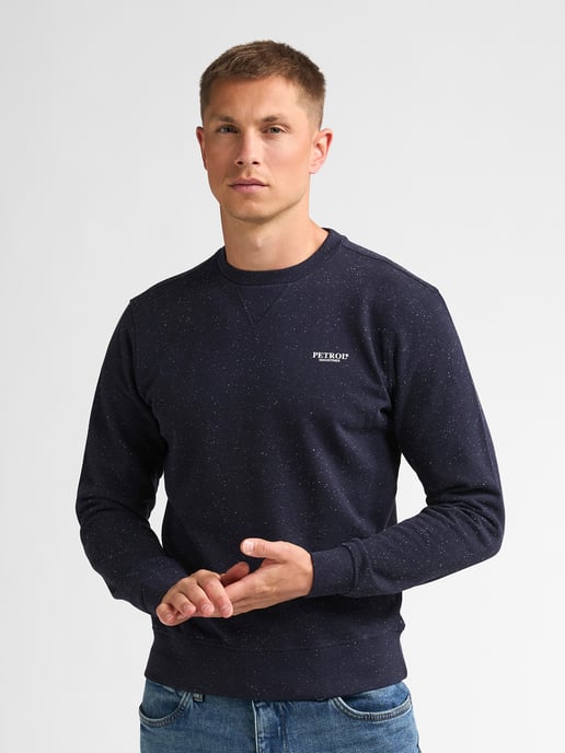 Petrol Industries - Heren Gemêleerde sweater met ronde hals rosewood - Blauw - Image 3