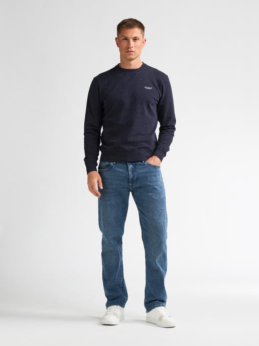 Petrol Industries - Heren Gemêleerde sweater met ronde hals rosewood - Blauw - Image 5