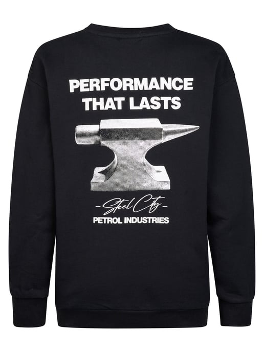 Petrol Industries - Jongens Sweater met print Steelhill - Zwart - Image 2