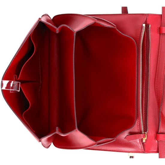 Celine Medium Classic Box Shoulder Bag in Burgundy Calf Leather - Image 4