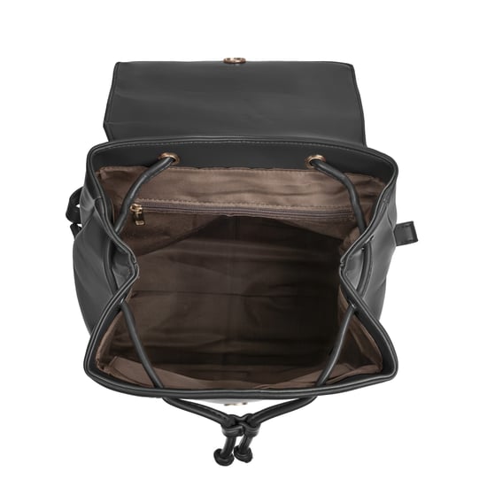 Women’s Small Backpack, School Work Rucksack Bag in Black Beige - Image 6