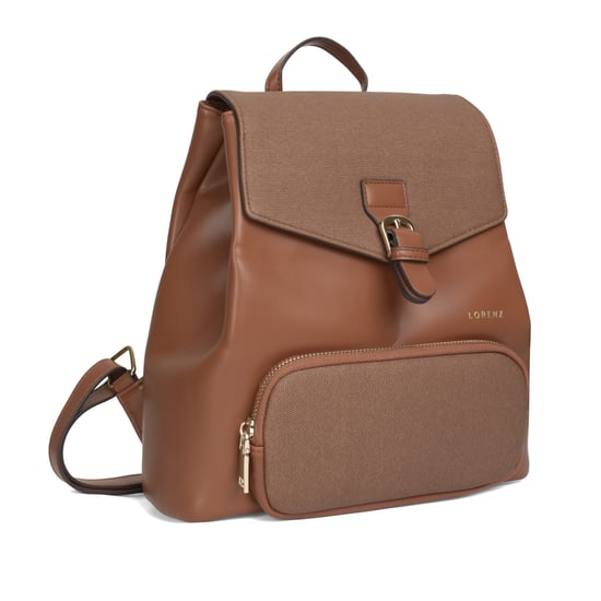 Women’s Small Backpack, Stylish Work School Rucksack Bag in Tan - Image 3