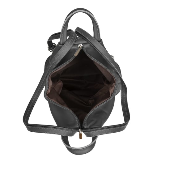 Women’s Italian Leather Convertible Backpack Vera Pelle Anti-Theft Rucksack in Black - Image 6