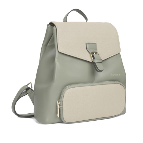 Women’s Small Backpack, School Work Rucksack Bag in Sage Beige - Image 3