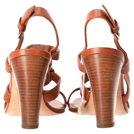 Loro Piana sandaler med ankelrem i brunt läder - Image 3