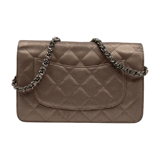 Chanel WOC Wallet on Chain Rosé Metallic Mesh Effect - Image 2